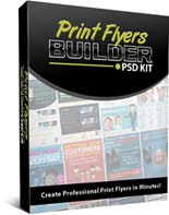 PrintFlyersBuilder p Print Flyers Builder PSD Kit 