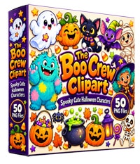 Boo Crew Clipart Collection